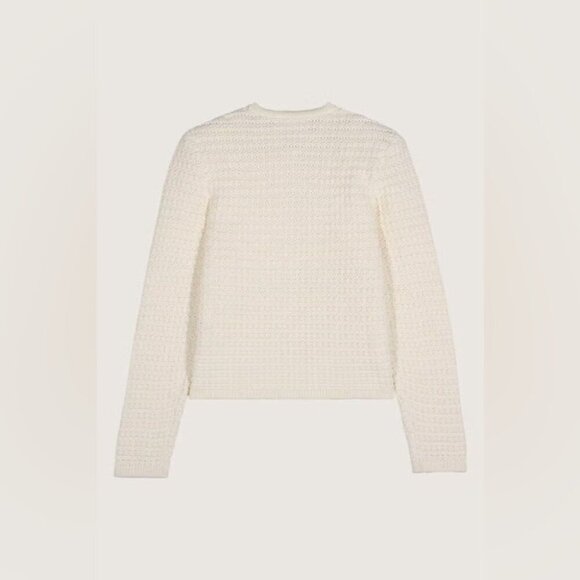 NEW Ba&sh Bash Gaspard Tweed Cardigan Jacket in Ecru Cream White | size 1 / S - Picture 5 of 13